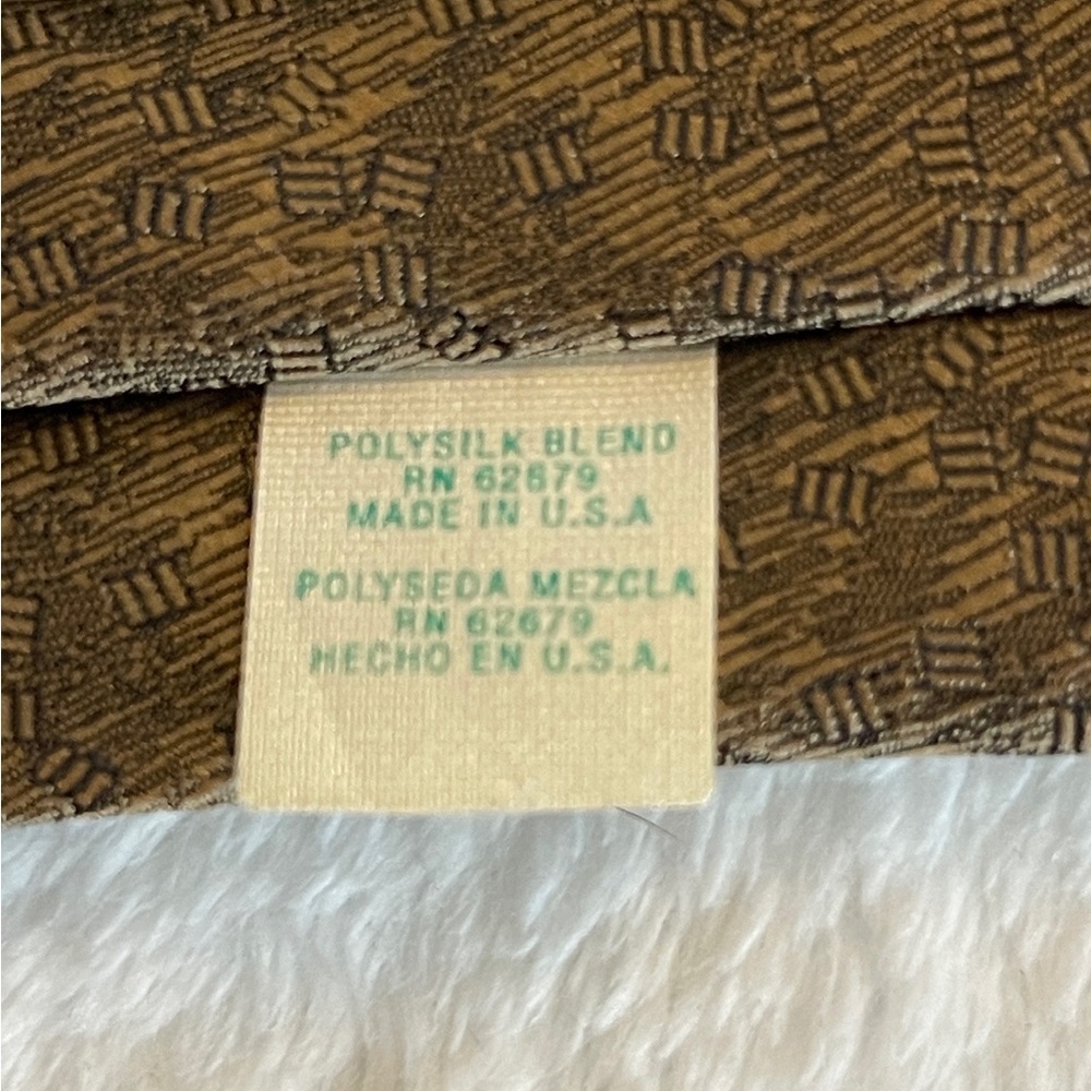 Expressions Tan and Black Patterned Tie - Picture 6 of 6